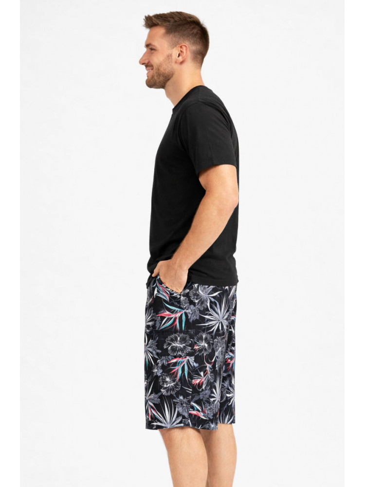 Шорты мужские черного цвета с принтом 6605 212871C