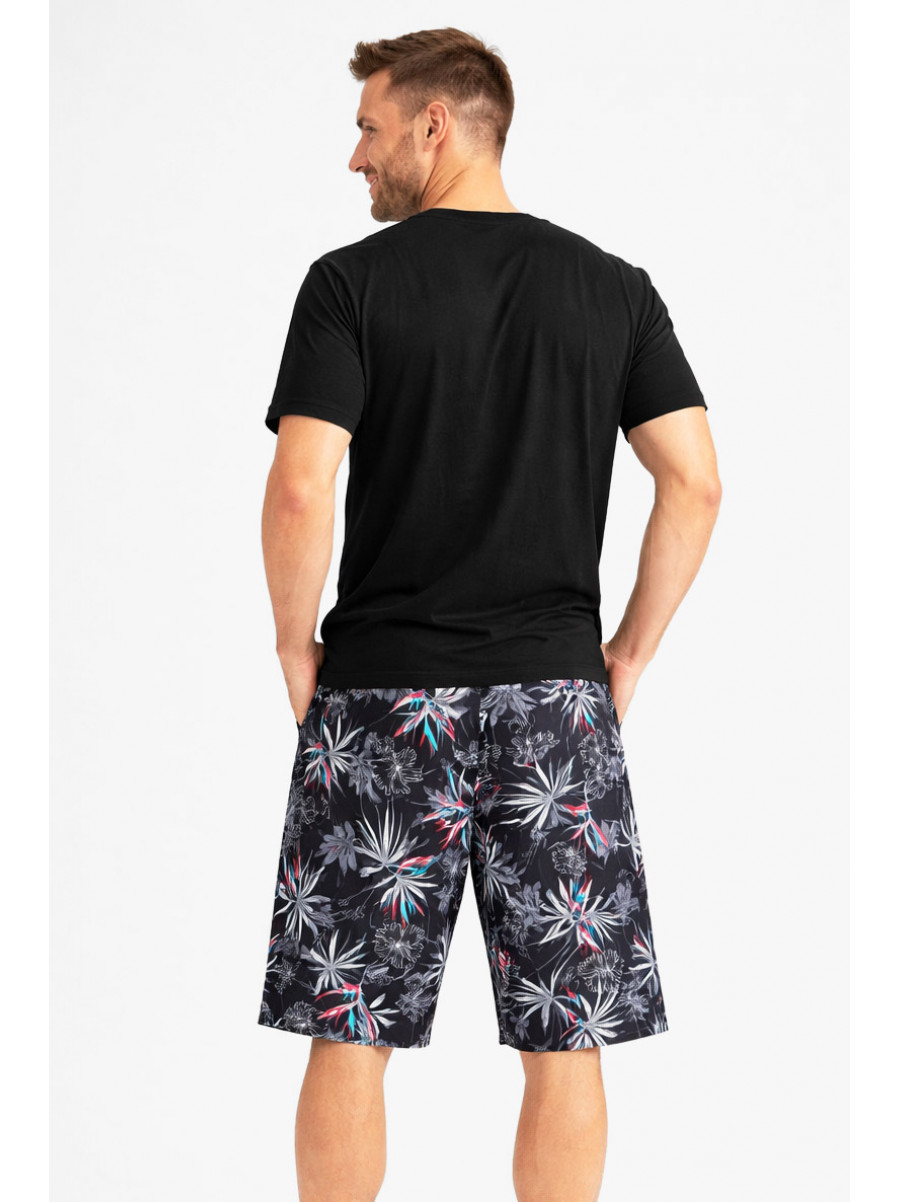 Шорты мужские черного цвета с принтом 6605 212871C