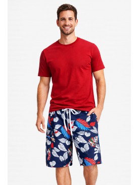 Шорты мужские темно-синего цвета с принтом 6605 212872C