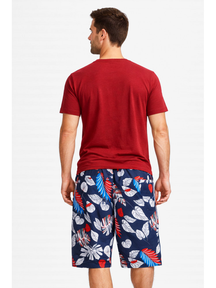 Шорты мужские темно-синего цвета с принтом 6605 212872C