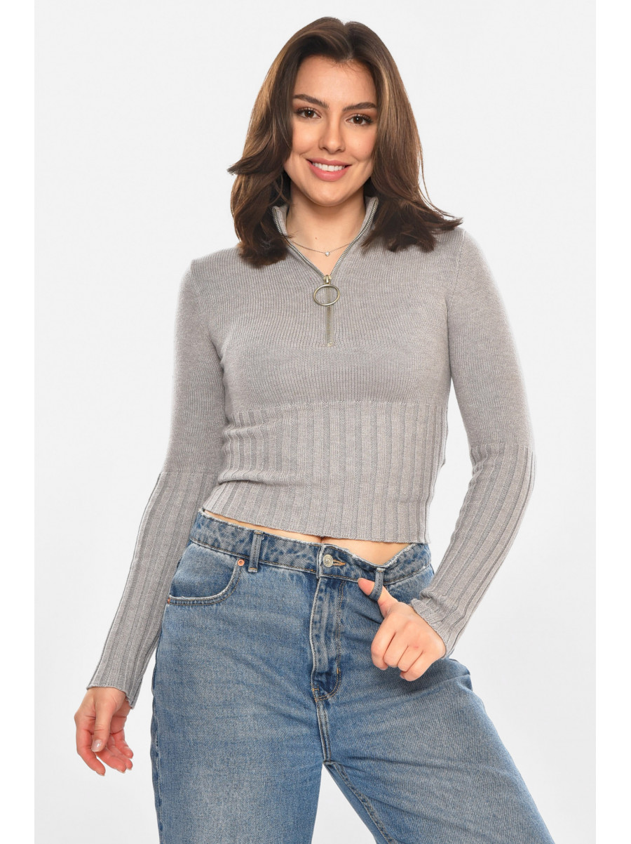 Свитер женский серого цвета 212873C