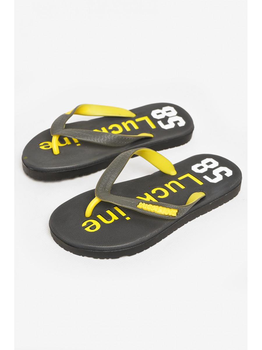 Вьетнамки женские пена черного цвета с надписью 2002-64 212875C