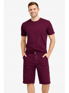 Бриджі чоловічі мікровельветові темно-фіолетового кольору LS14-0019X 212877C