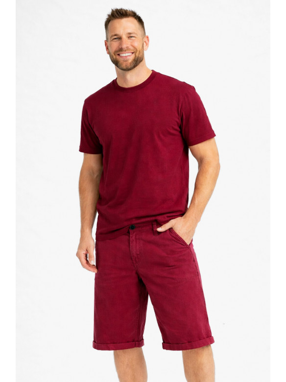 Бриджи мужские микровельветовые бордового цвета LS14-0017X 212881C