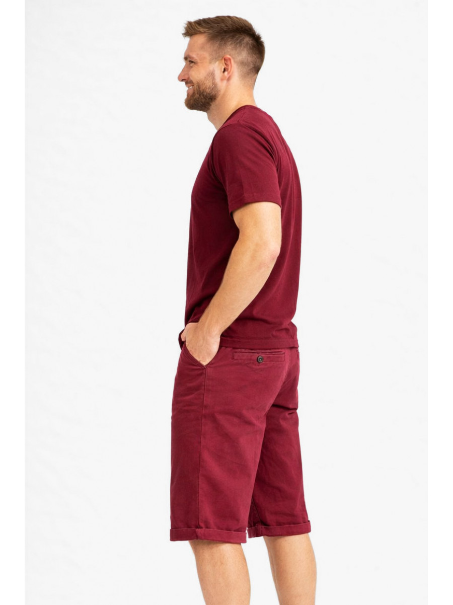 Бриджи мужские микровельветовые бордового цвета LS14-0017X 212881C