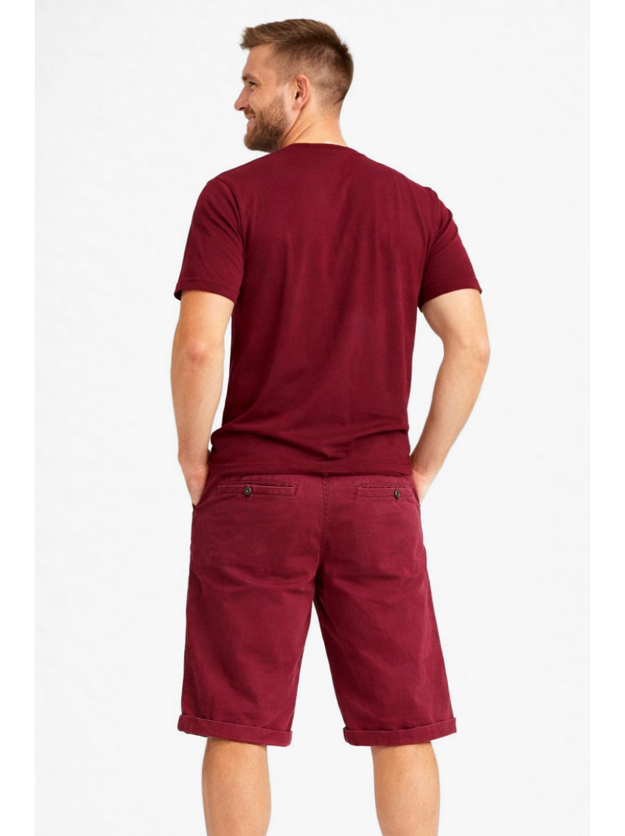 Бриджи мужские микровельветовые бордового цвета LS14-0017X 212881C