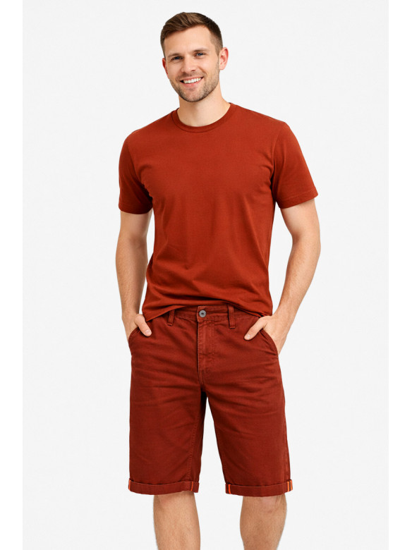 Бриджи мужские микровельветовые терракотового цвета LS14-0018X 212882C