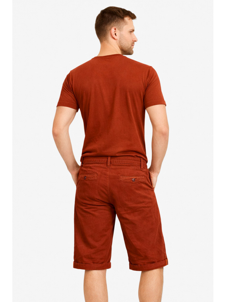Бриджи мужские микровельветовые терракотового цвета LS14-0018X 212882C