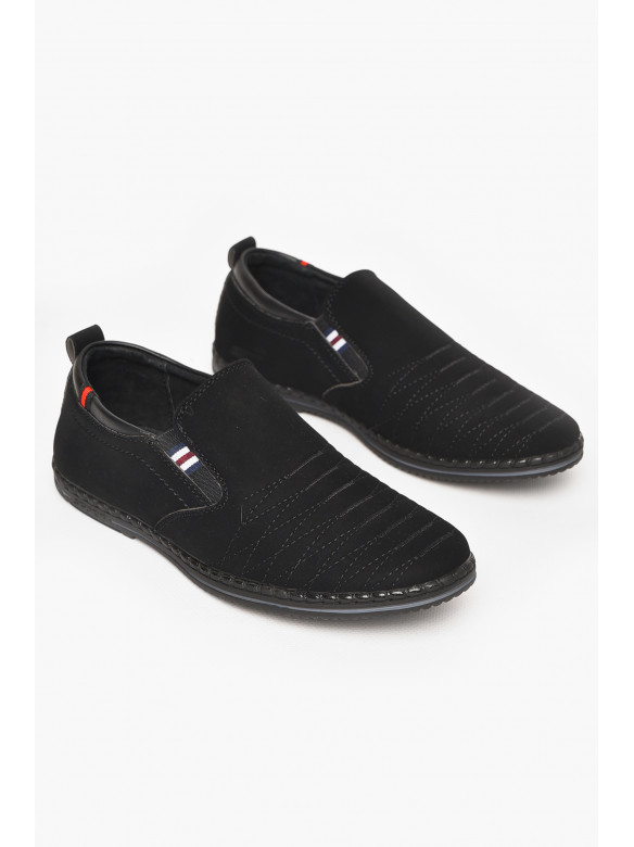 Туфли подростковые для мальчика черного цвета 8227-2 212886C