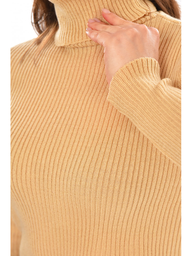 Платье женское трикотажное бежевого цвета 212893C