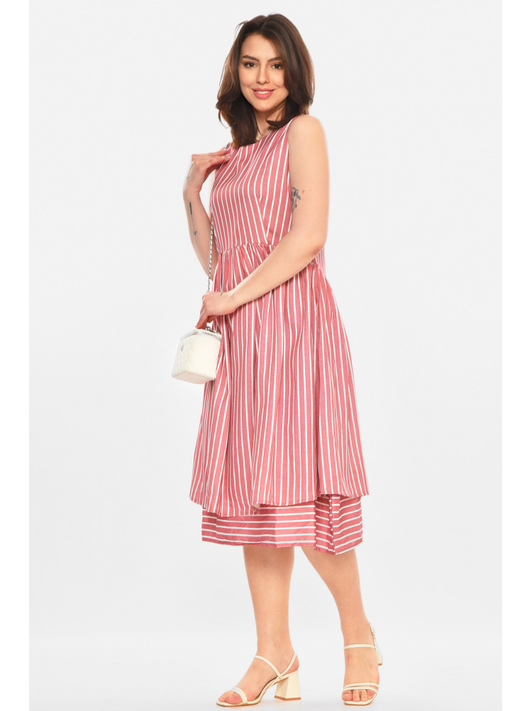 Платье женское розового цвета с принтом 414 212898C