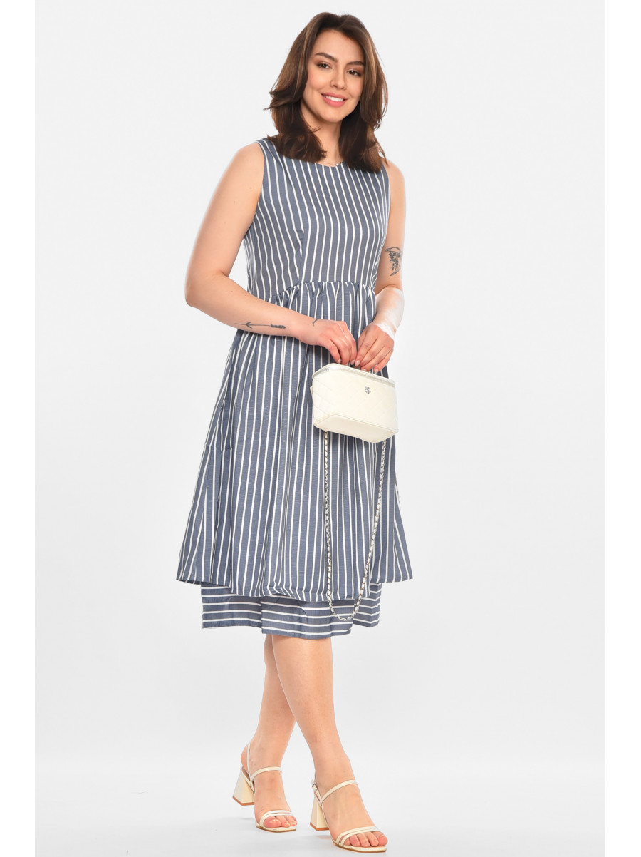 Платье женское синего цвета с принтом 414 212900C