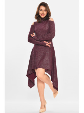 Платье женское люрекс однотонное фиолетового цвета 245 212903C