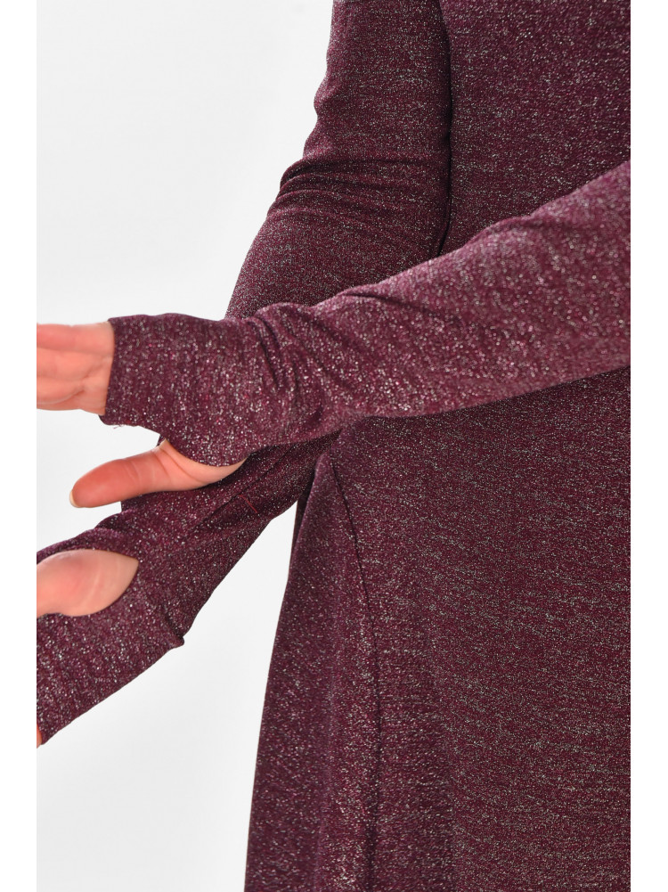 Платье женское люрекс однотонное фиолетового цвета 245 212903C