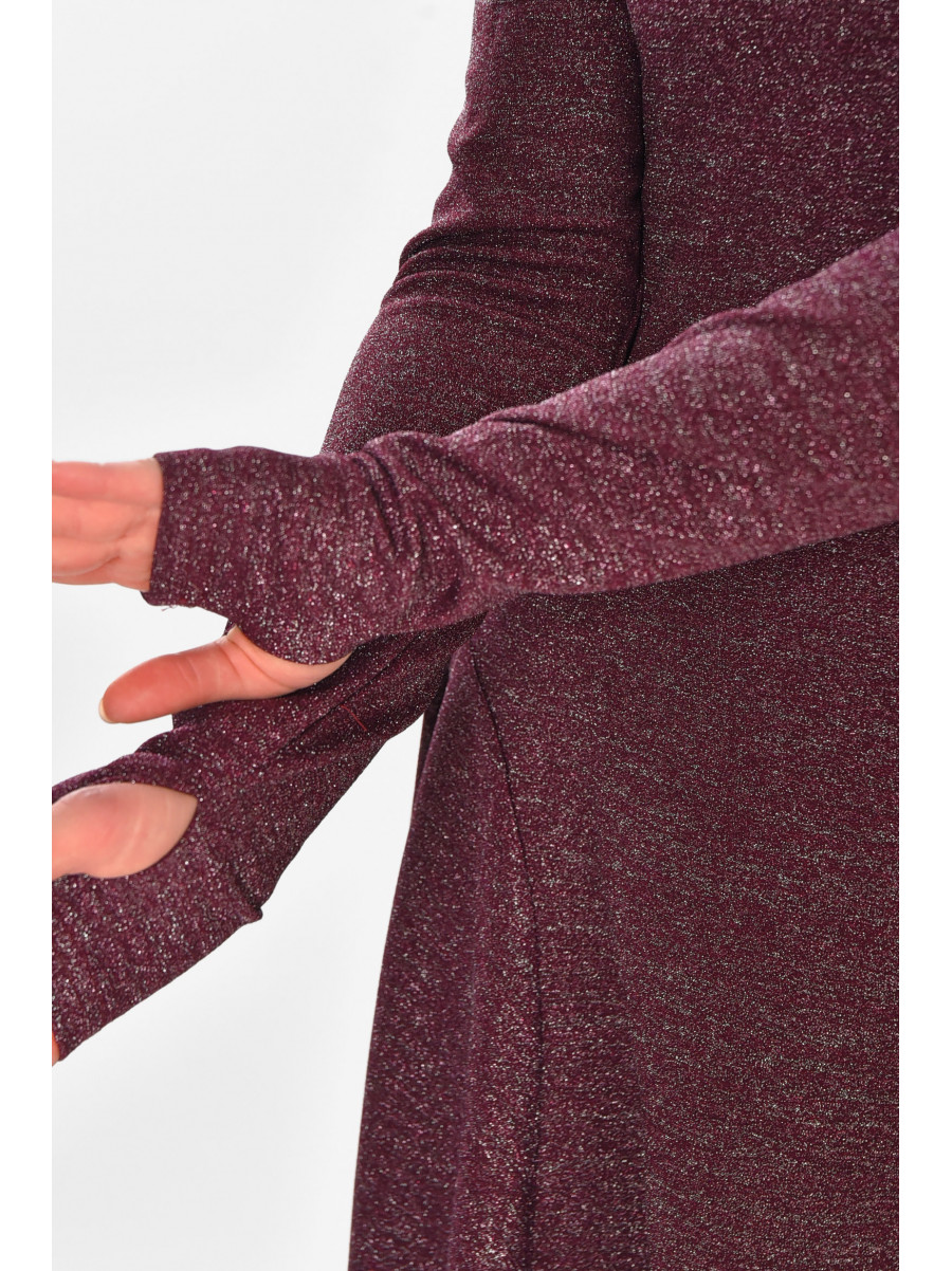 Платье женское люрекс однотонное фиолетового цвета 245 212903C
