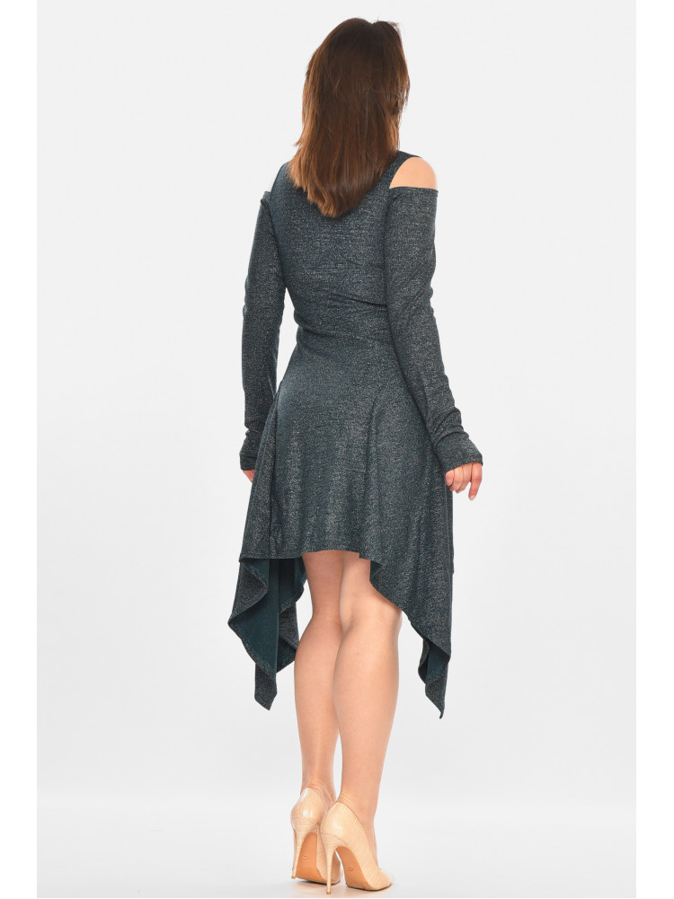 Платье женское люрекс однотонное зеленого цвета 245 212904C