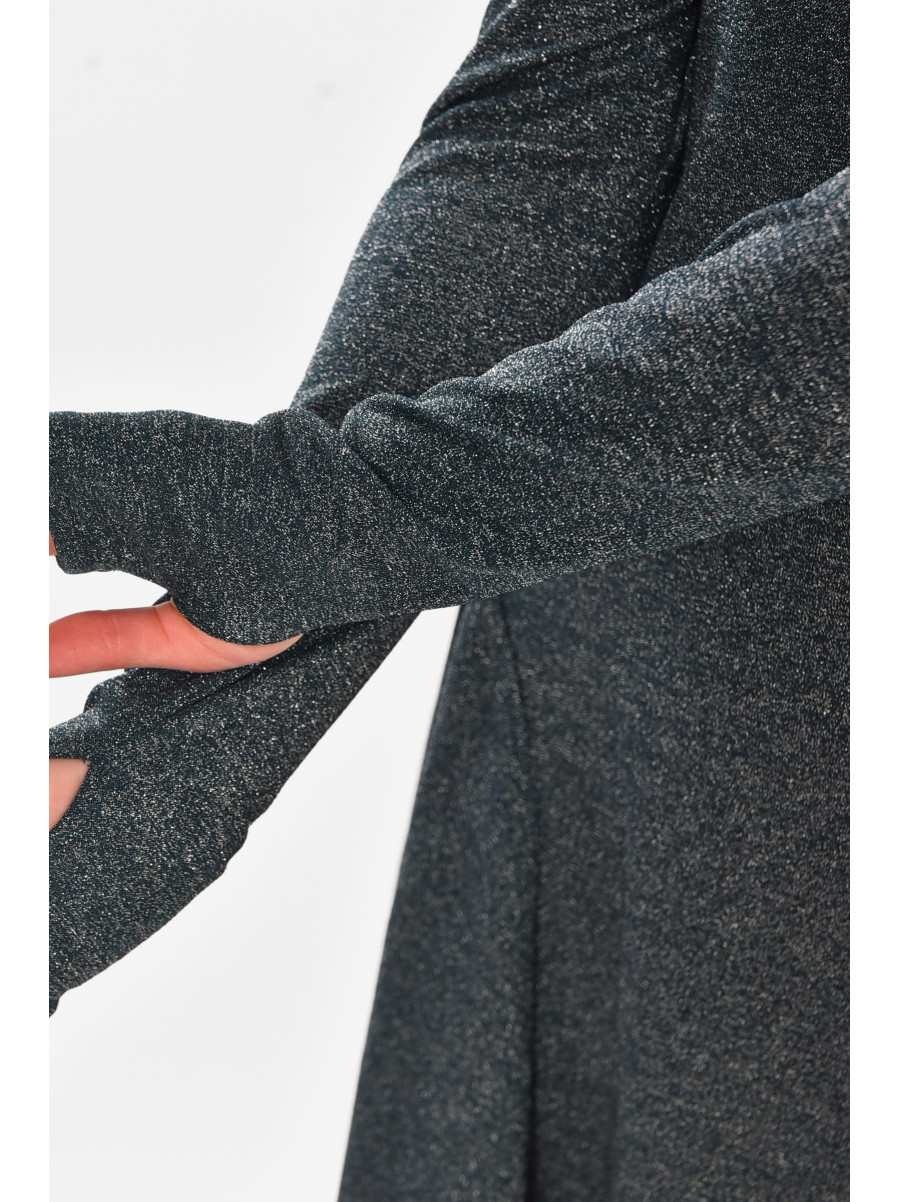 Платье женское люрекс однотонное зеленого цвета 245 212904C