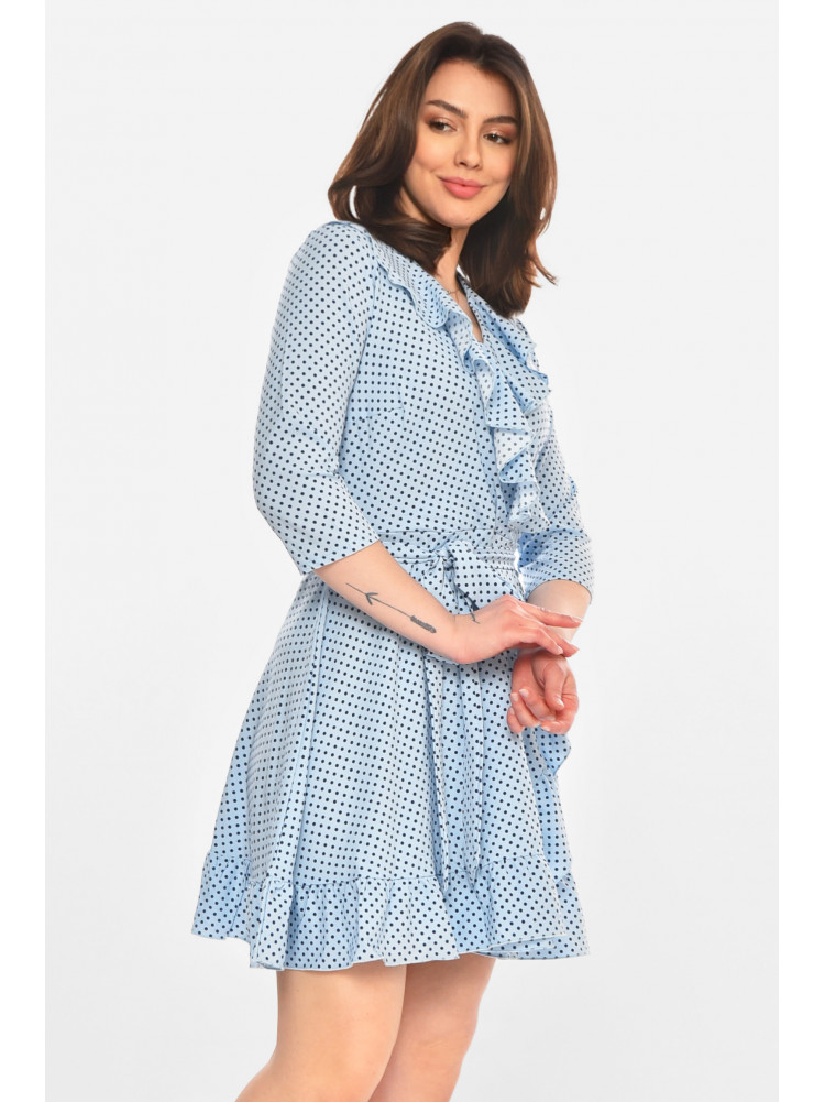 Сукня жіноча блакитного кольору з принтом Уцінка 212909C