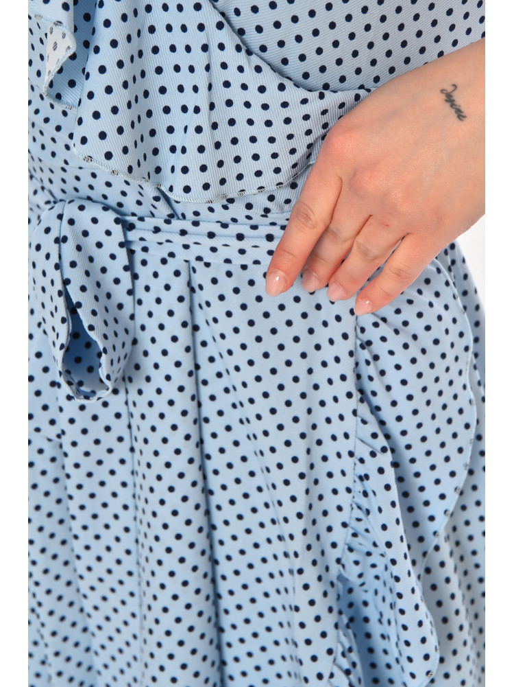 Сукня жіноча блакитного кольору з принтом Уцінка 212909C