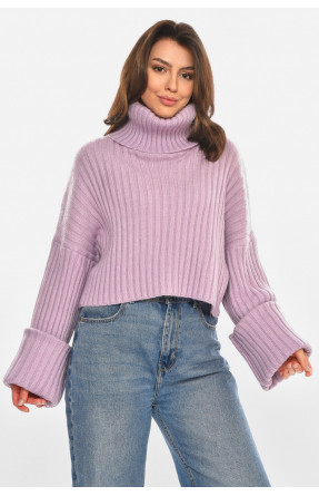 Свитер женский сиреневого цвета 212912C