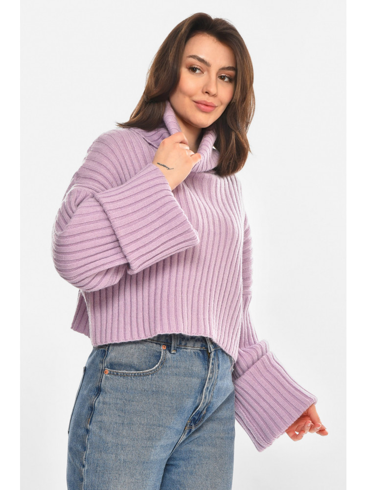 Свитер женский сиреневого цвета 212912C