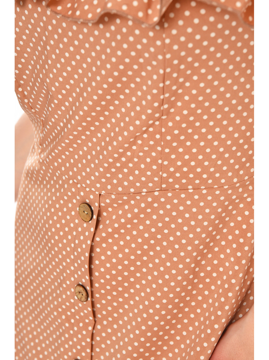 Сукня жіноча бежевого кольору з принтом Уцінка 212927C