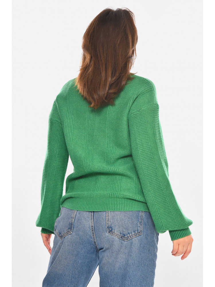 Кардиган жіночий однотонний зеленого кольору 212934C