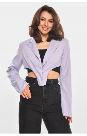 Піджак жіночий однотонний бузкового кольору 212935C