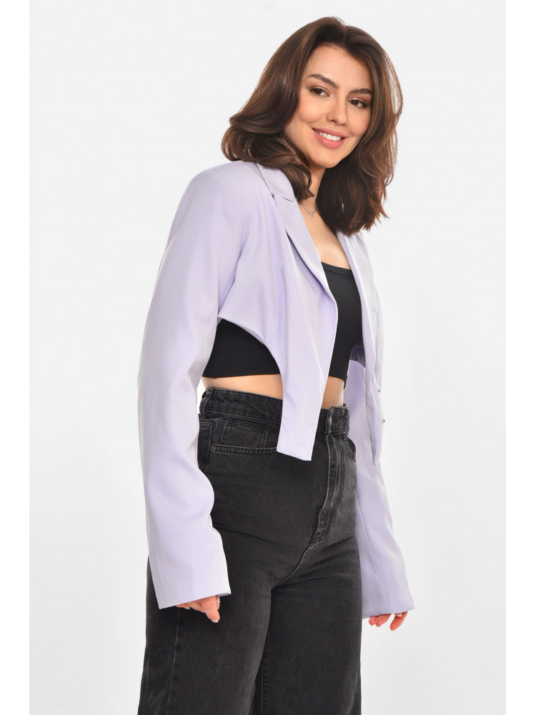 Піджак жіночий однотонний бузкового кольору 212935C