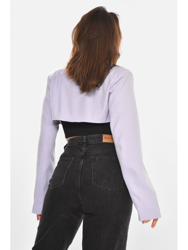 Піджак жіночий однотонний бузкового кольору 212935C