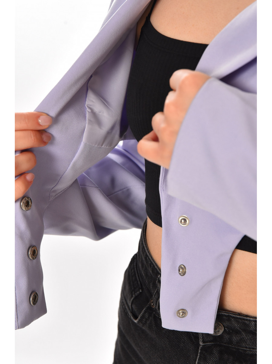 Піджак жіночий однотонний бузкового кольору 212935C