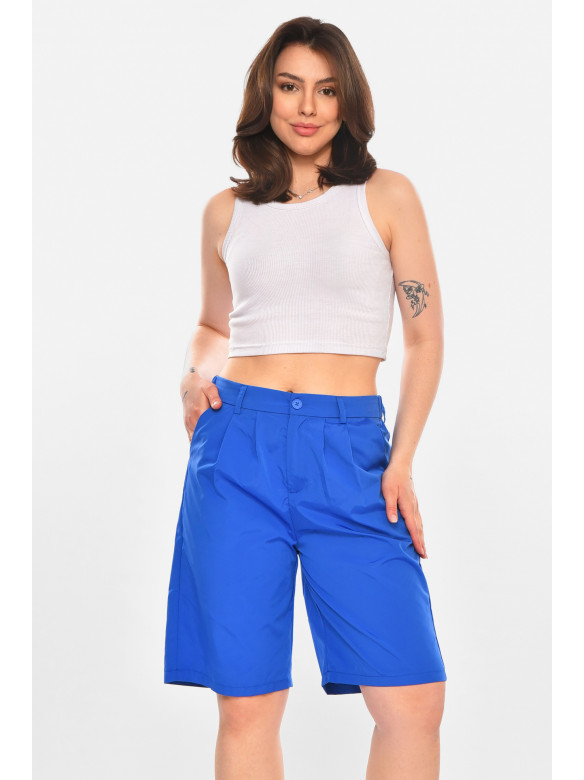 Шорти жіночі однотонні синього кольору 212939C