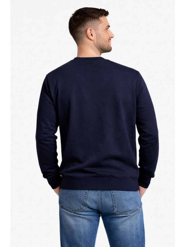 Свитшот мужской тёмно-синего цвета с принтом 212940C