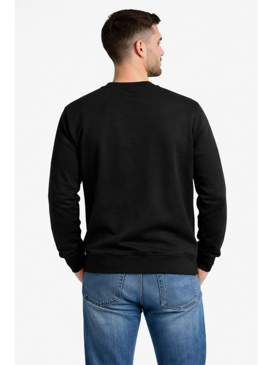 Світшот чоловічий чорного кольору з принтом 212943C