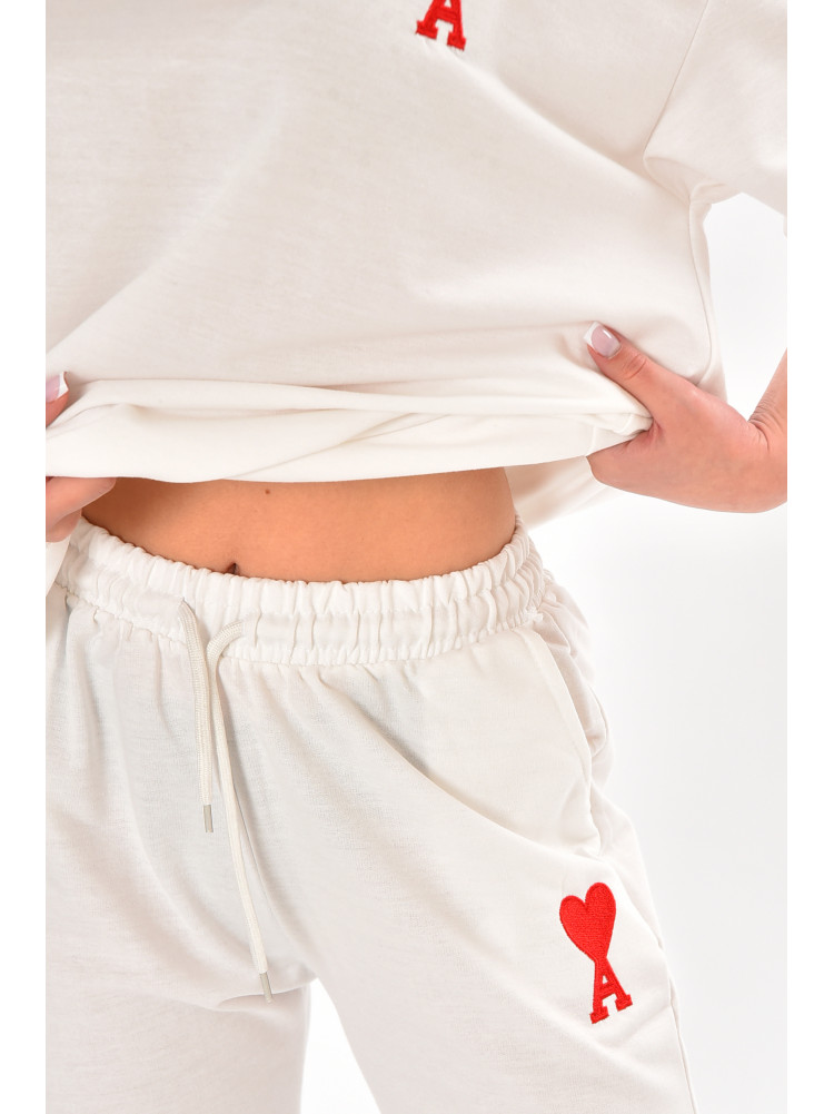 Спортивний жіночий костюм білого кольору 212950C