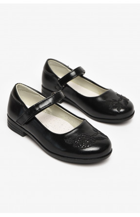 Туфли для девочки черного цвета С-Т37-34-В 212953C