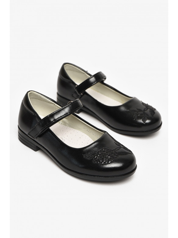 Туфли для девочки черного цвета С-Т37-34-В 212953C