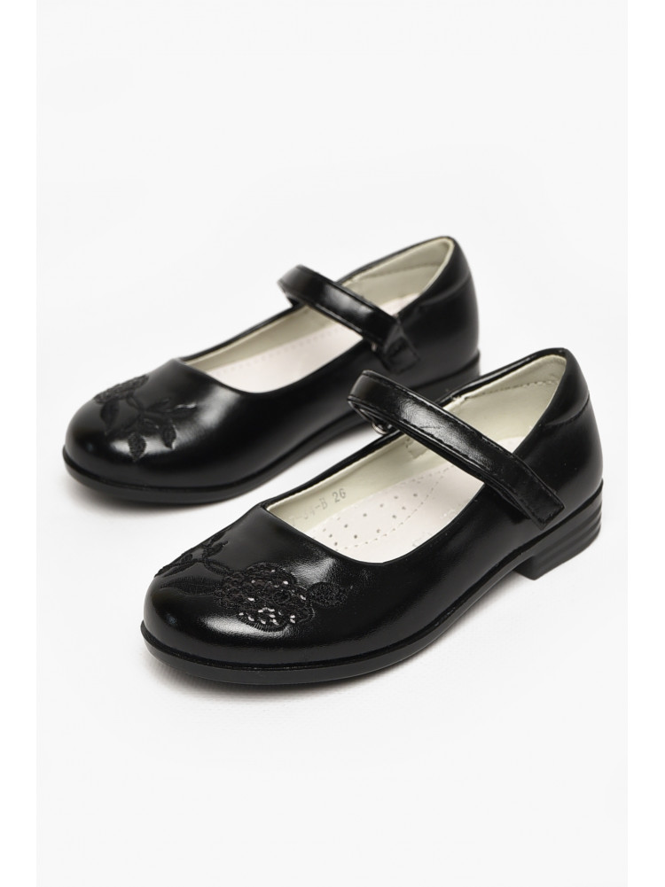 Туфли для девочки черного цвета С-Т37-34-В 212953C