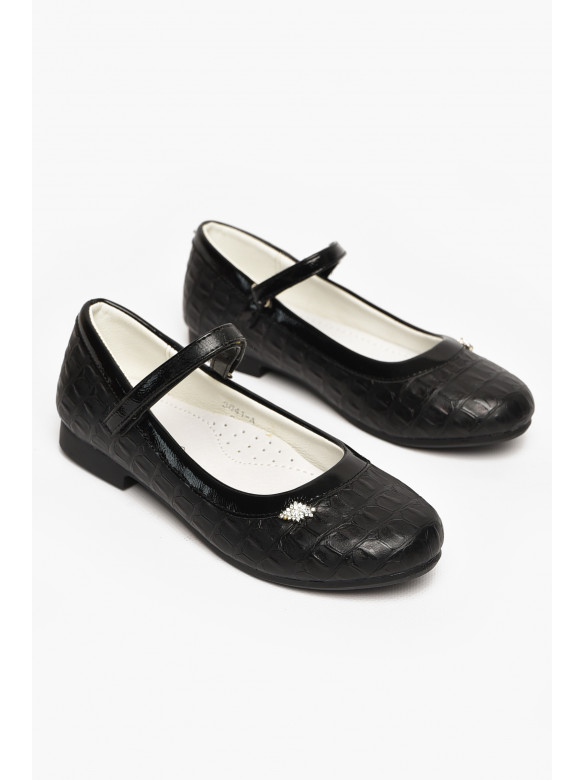 Туфли детские для девочки черного цвета С-Т36-41-4 212957C