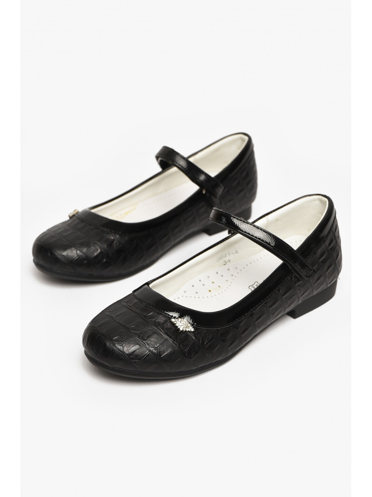 Туфли детские для девочки черного цвета С-Т36-41-4 212957C