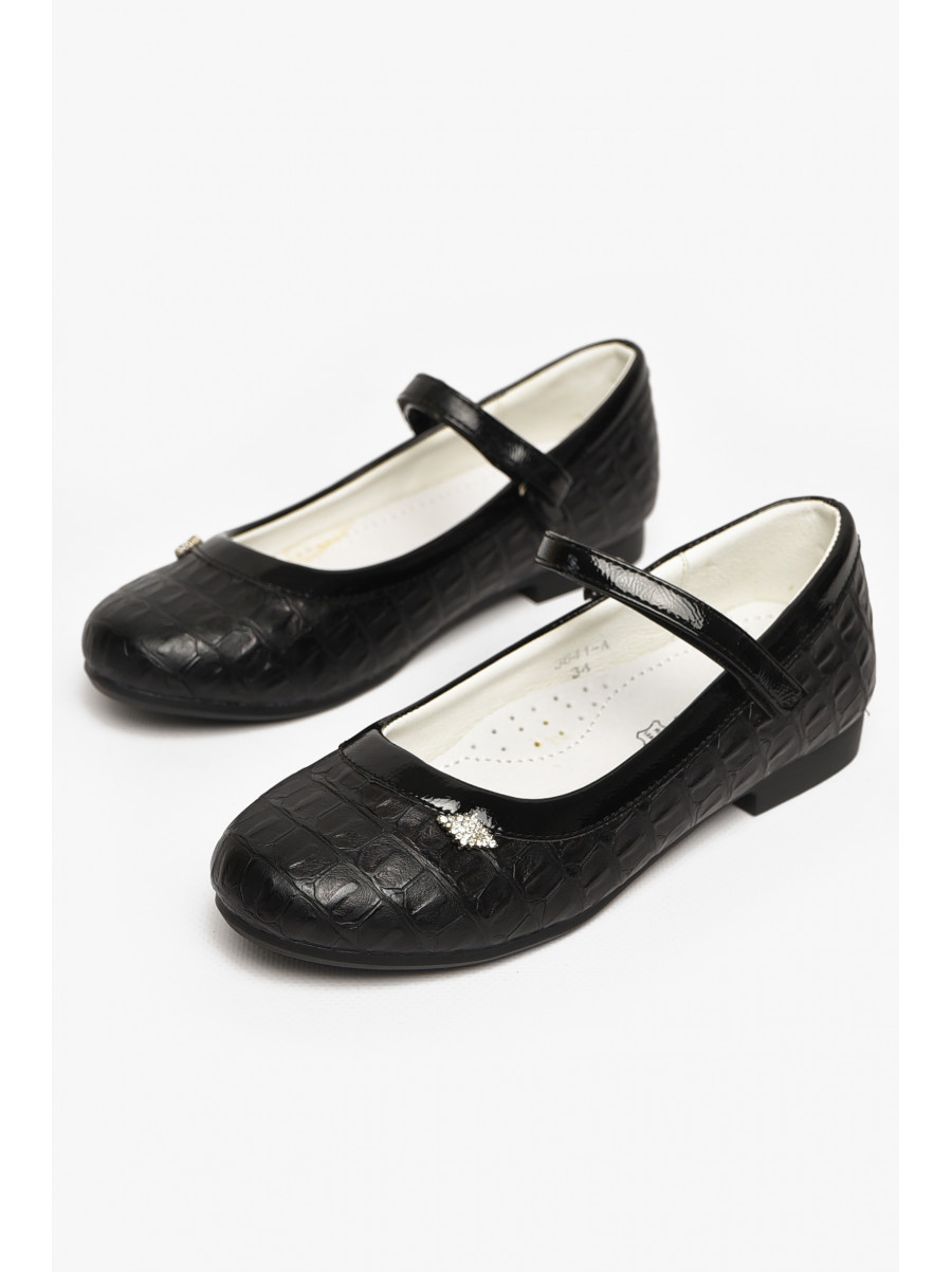 Туфли детские для девочки черного цвета С-Т36-41-4 212957C