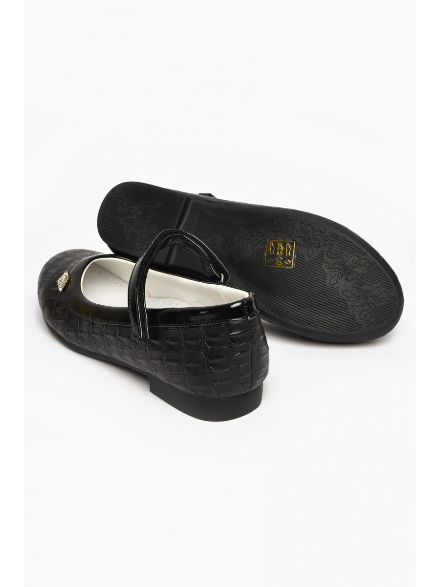 Туфли детские для девочки черного цвета С-Т36-41-4 212957C