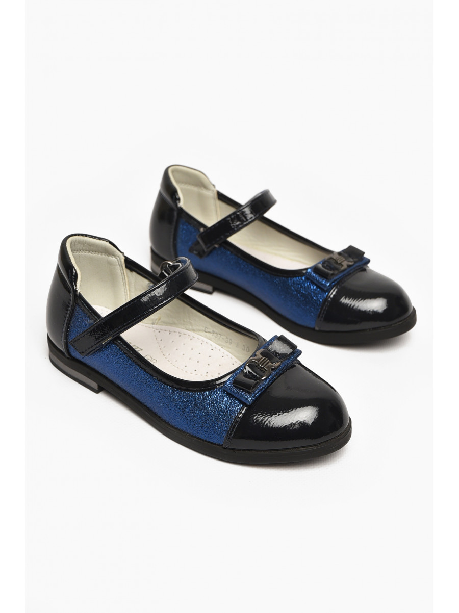 Туфли детские для девочки темно-синего цвета С-Т37-39-А 212965C