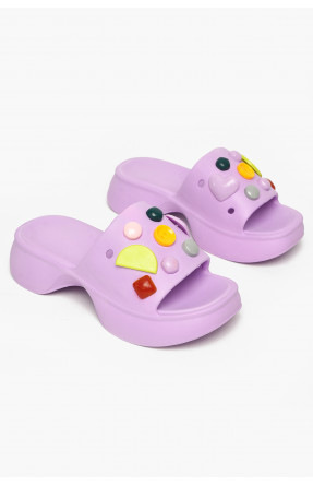 Шлепанцы пена женские сиреневого цвета 5143-2 212971C