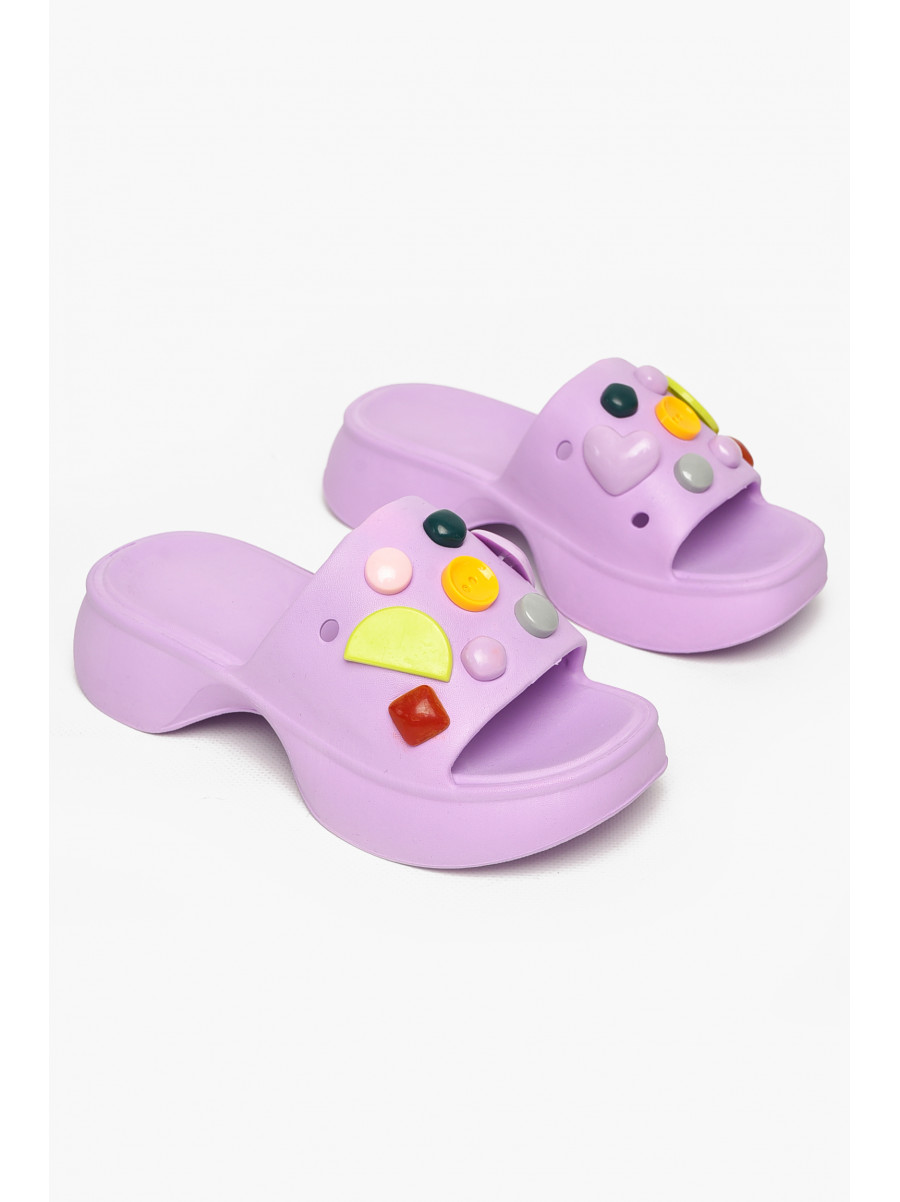 Шлепанцы пена женские сиреневого цвета 5143-2 212971C