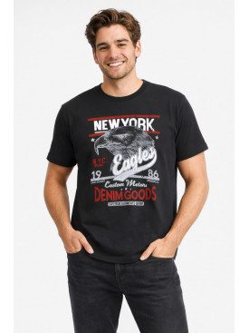 Футболка мужская батальная чёрного цвета 212975C