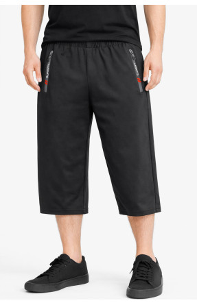 Бриджи мужские полубатальные черного цвета Y-6709 212983C