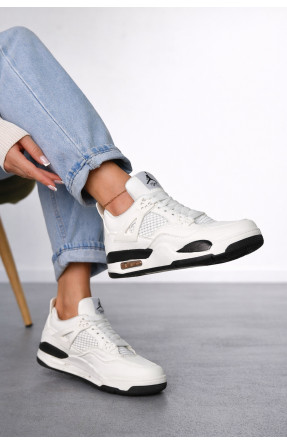 Кроссовки женские белого цвета с черной вставкой 192-3 212985C