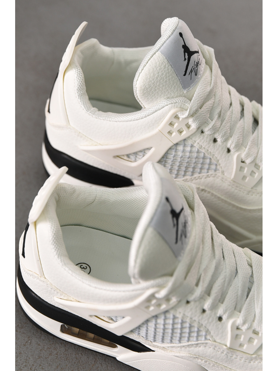 Кроссовки женские белого цвета с черной вставкой 192-3 212985C