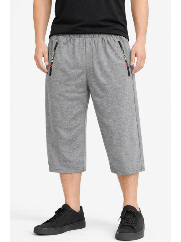 Бриджи мужские полубатальные серого цвета Y-6709 212987C